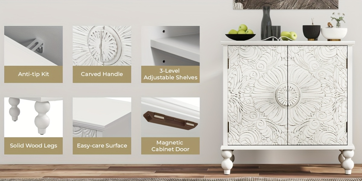 Sliding Door and Adjustable Shelf Detail