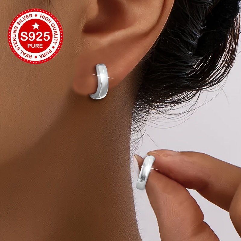 925 Pure Silver Hypoallergenic Circle Earrings