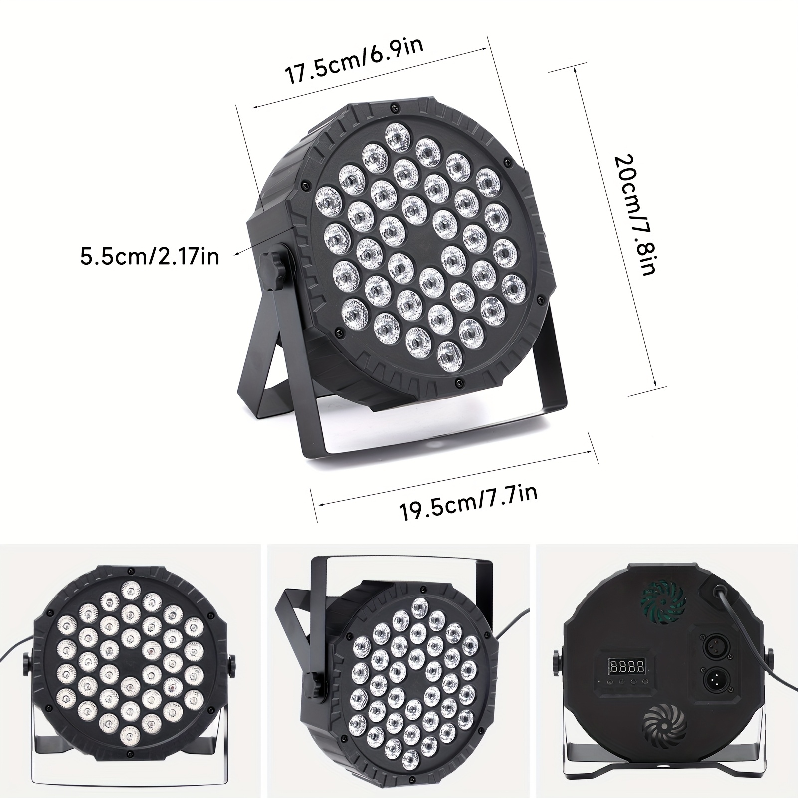 36 led disco stage light with voice control and flashing remote control party wedding indoor music bar fitness dynamic atmosphere light halloween christmas wedding music theme restaurant party decoration light