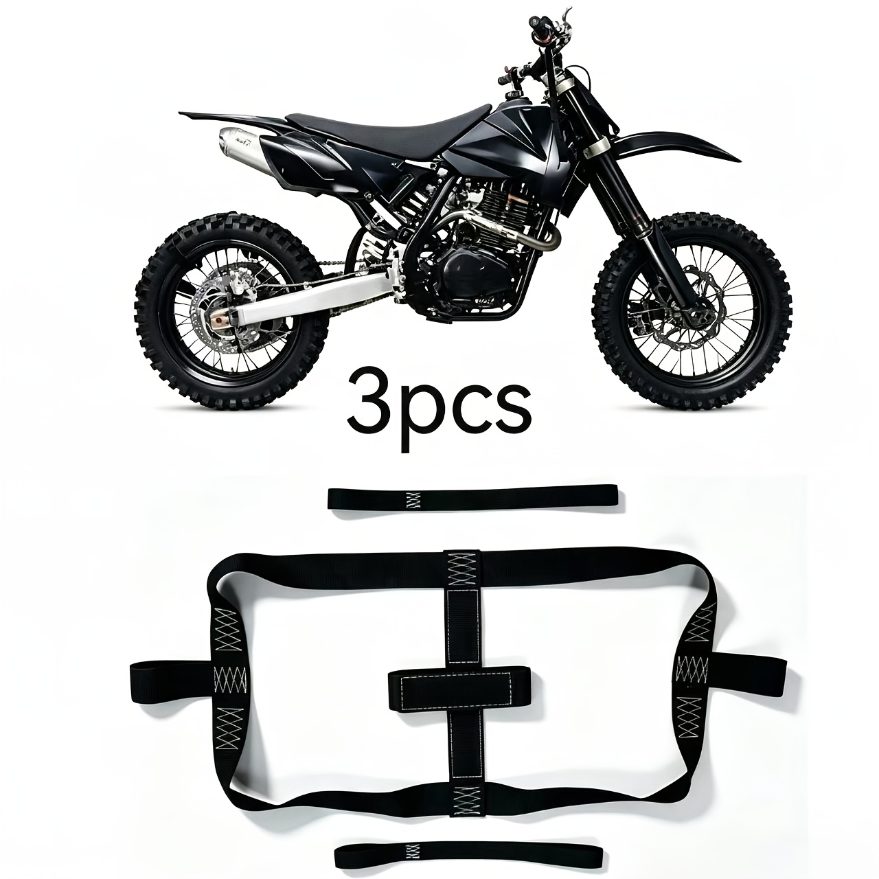 TEMU Motorcycle Tire Strap Trailer Device Tire Fixing Strap Fixer Suitable For Various Types Of Motorcycles And Electric Bikes Rescue And Vehicle