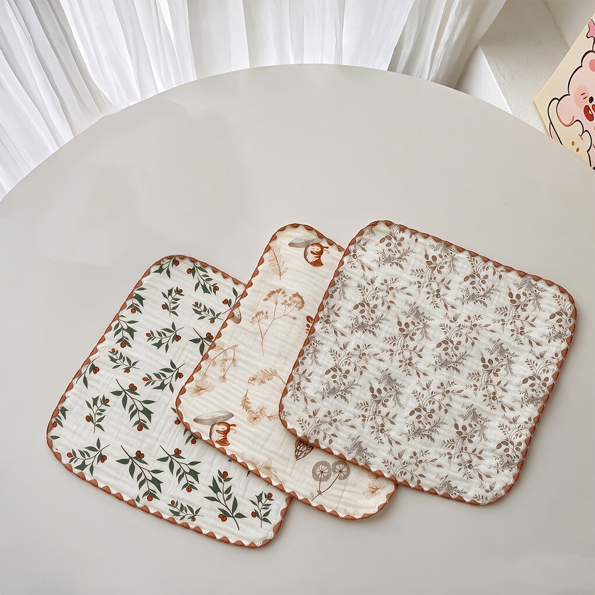 5pcs Soft Cartoon Printed Baby Bibs Set