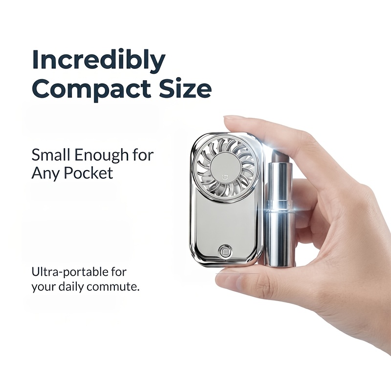 portable mini fan quiet long   mini handheld fan portable usb rechargeable pocket fan 5 speed quiet cooling fan for   outdoor small personal fan for women men