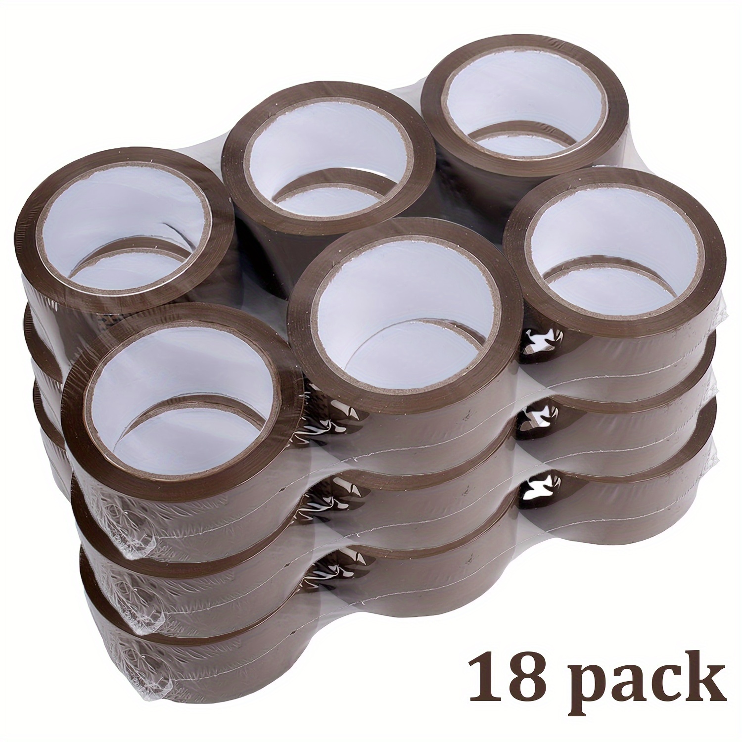 

18 Rolls Heavy Duty Brown Packaging Tape, 2 , 2 Inches Wide For Packing, Shipping, Moving And Mailing, 110 Yards Per Roll