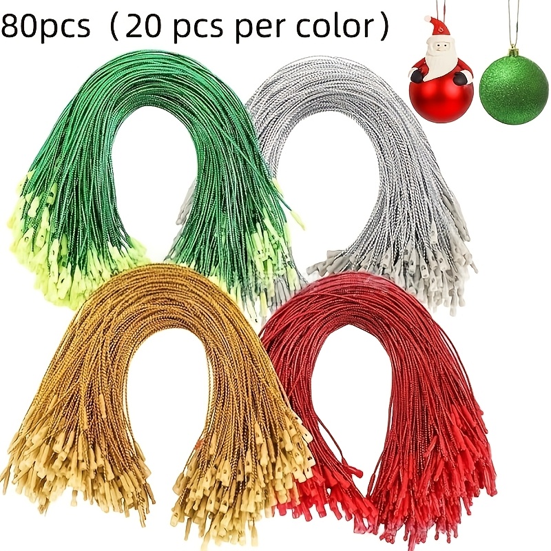TEMU 80pcs Multifunctional Christmas Decor Hang Ropes, Durable And Reusable, Suitable For Tree, Window, And Wall Decoration, Gift And Craft, Of 20pcs