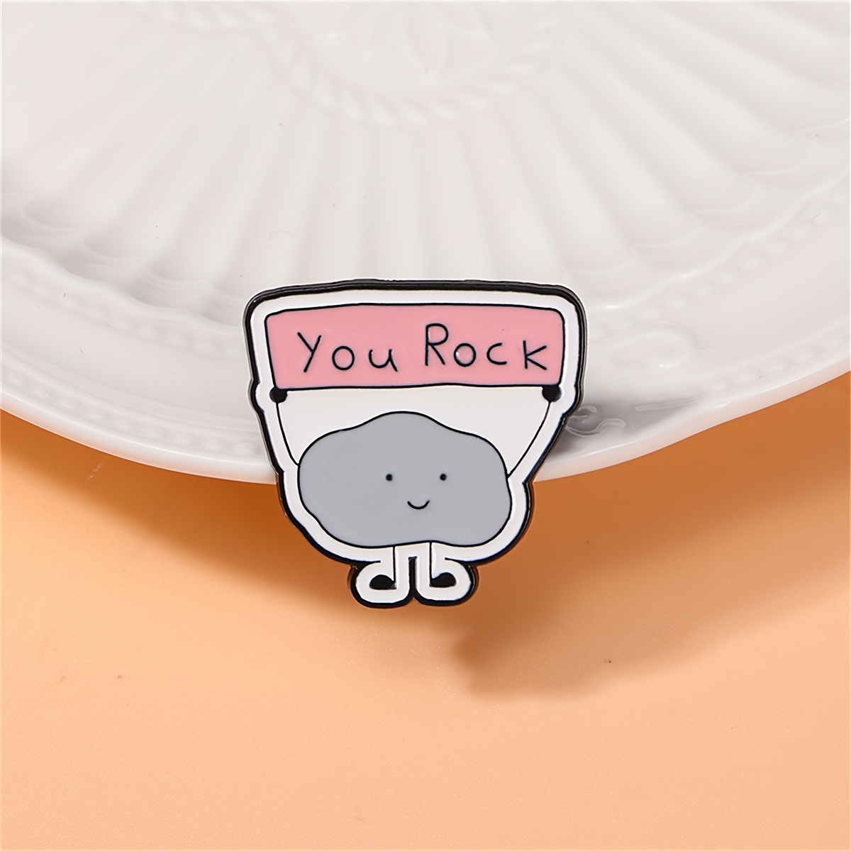 Cartoon Cute Stone Enamel Pin Decorative Brooch