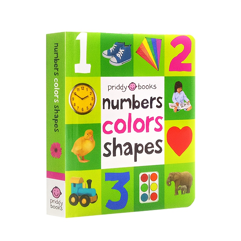 Image of English Word Board Books, Number Color Shape Series, Vocabulary Building | Reading Aid, Early Education Reading Material, Bedtime Learning For