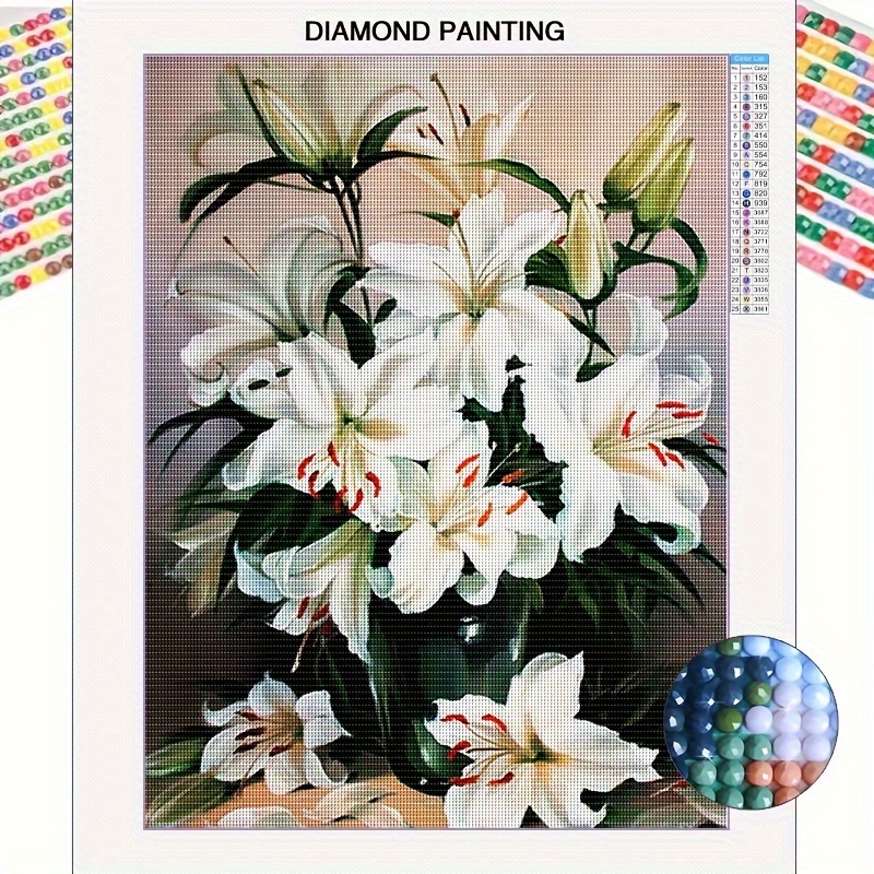 

1pc Diy Flower Pattern Diamond Painting Set, Mosaic Decorative Craft Wall Art, Halloween Decor, Diamond Art, 30cm X 40cm Frameless 5d Diamond Painting Kits For Adults Beginners