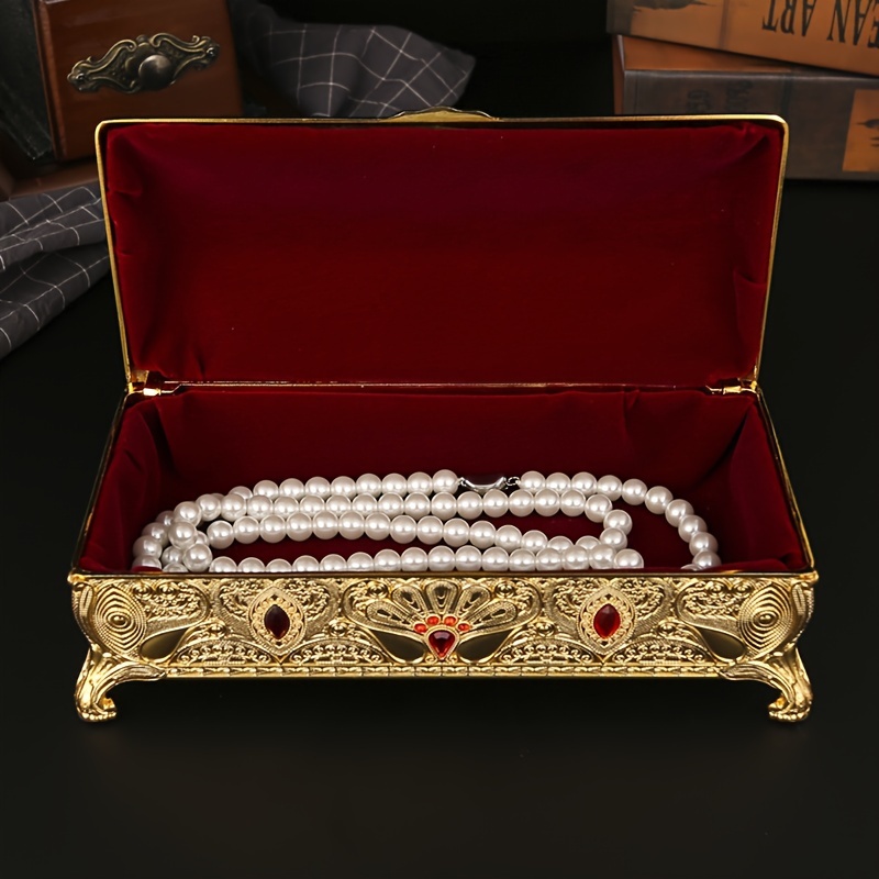 1pc metal craft box creative jewelry storage box wedding birthday gift packaging box details 3