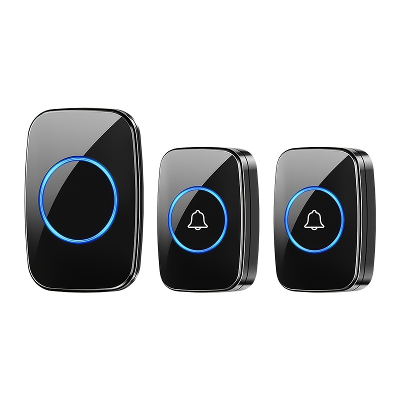 wireless doorbell kit   powered home wireless doorbell 1000 ft transmission distance in   smart doorbell with 2 doorbell buttons and 1 portable doorbell 60 ringtones 5   with led light receiver   provided