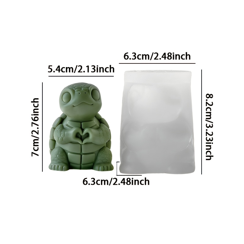 E-shop Wiederverwendbare Schildkröten-Frösche Kerzenform aus Silikon - DIY Heimdekoration für Einzigartige Schildkröten- Froschfiguren - Leichtes