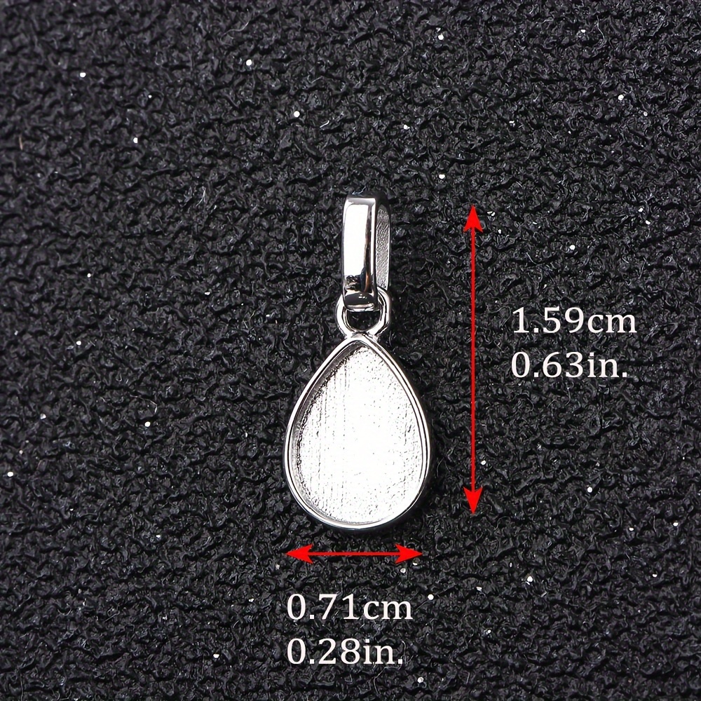 Breast Milk Resin Pear Solid Back Pendant Bezel Settings