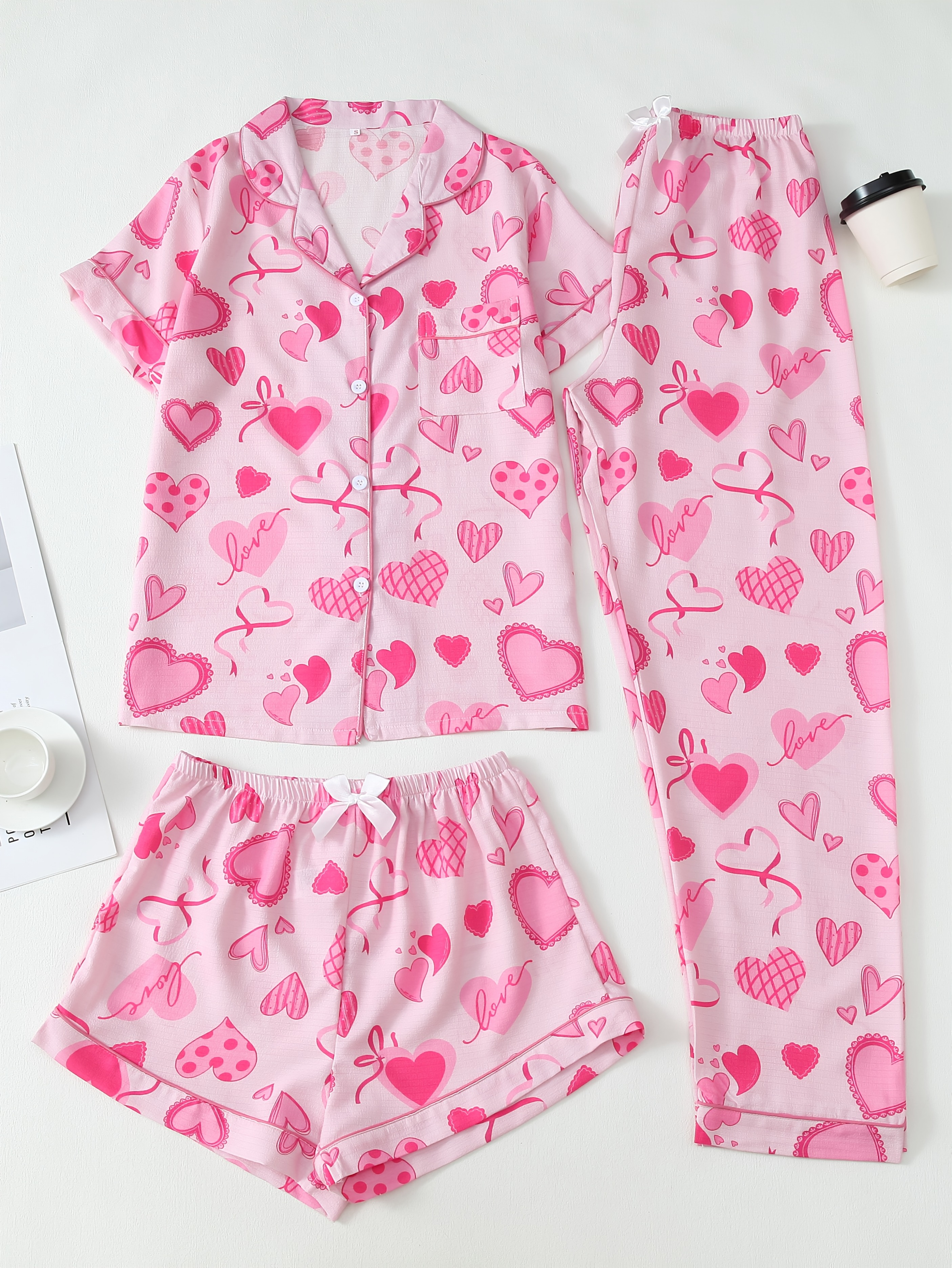 conjunto pijama adolescentes estampado amor temu Temu El Salvador