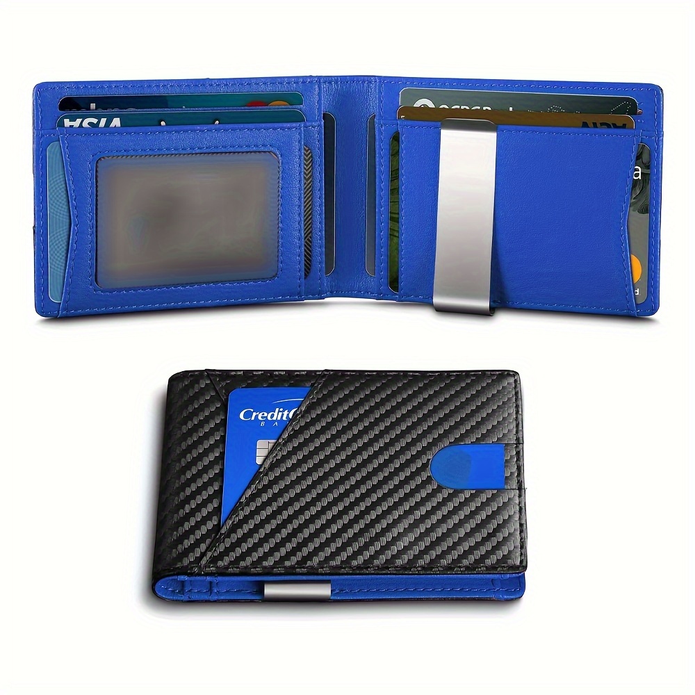 

1pc 12 Slots Slim Wallet For Men, Rfid Blocking Credit Card Holder