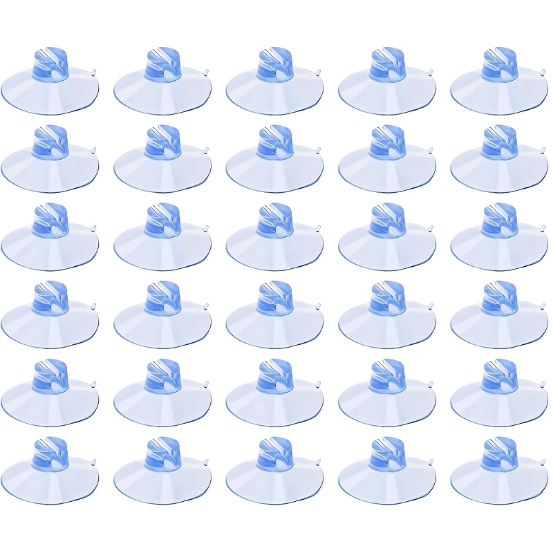 Temu 30 Christmas Light Hooks | White Magnetic Mini Suction Clamps For Outdoor, Windproof, Wall Mount, Contemporary Style, Plastic Material For-image