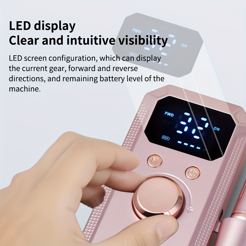 Professional Electric Nail Drill with Multiple Grinding Heads