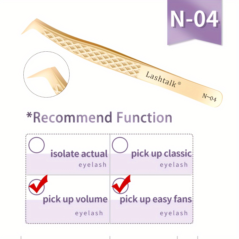 Image of Lashtalk Eyelash Extension Tweezers Makeup Tools Stainless Steel Non-magnetic Pincet Volume Fake Lashes Supplies 3d Accurate