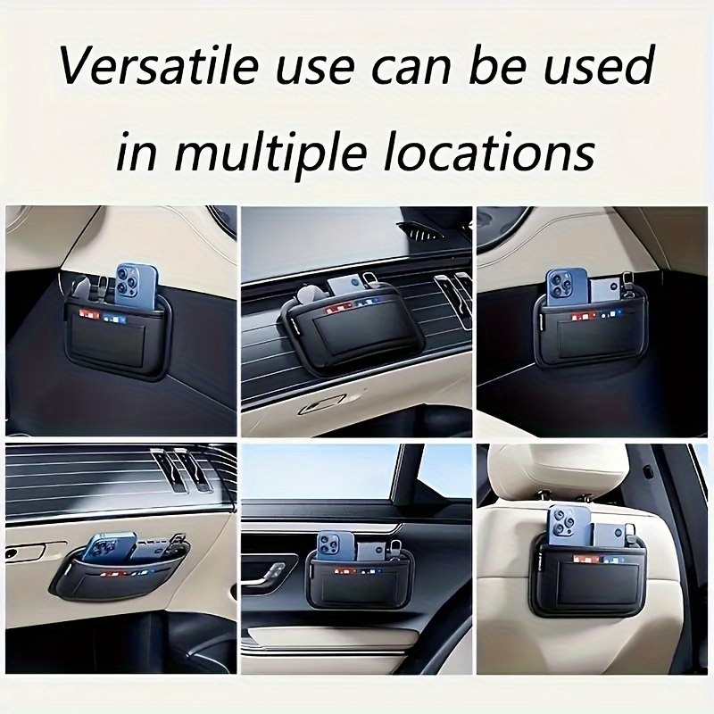 

Essential Car Seat Side Storage Bag: L-shaped, Unfinished Surface, Suitable For Mobile Phones, Drinks, And More - Car Organization And Storage Supplies