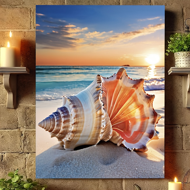 item picture professional art use 1 set beautiful seashells   paint by numbers   painting art gift home decor wall art artwork gift for   holidays such as mothers day fathers day christmas valentines day suitable for  