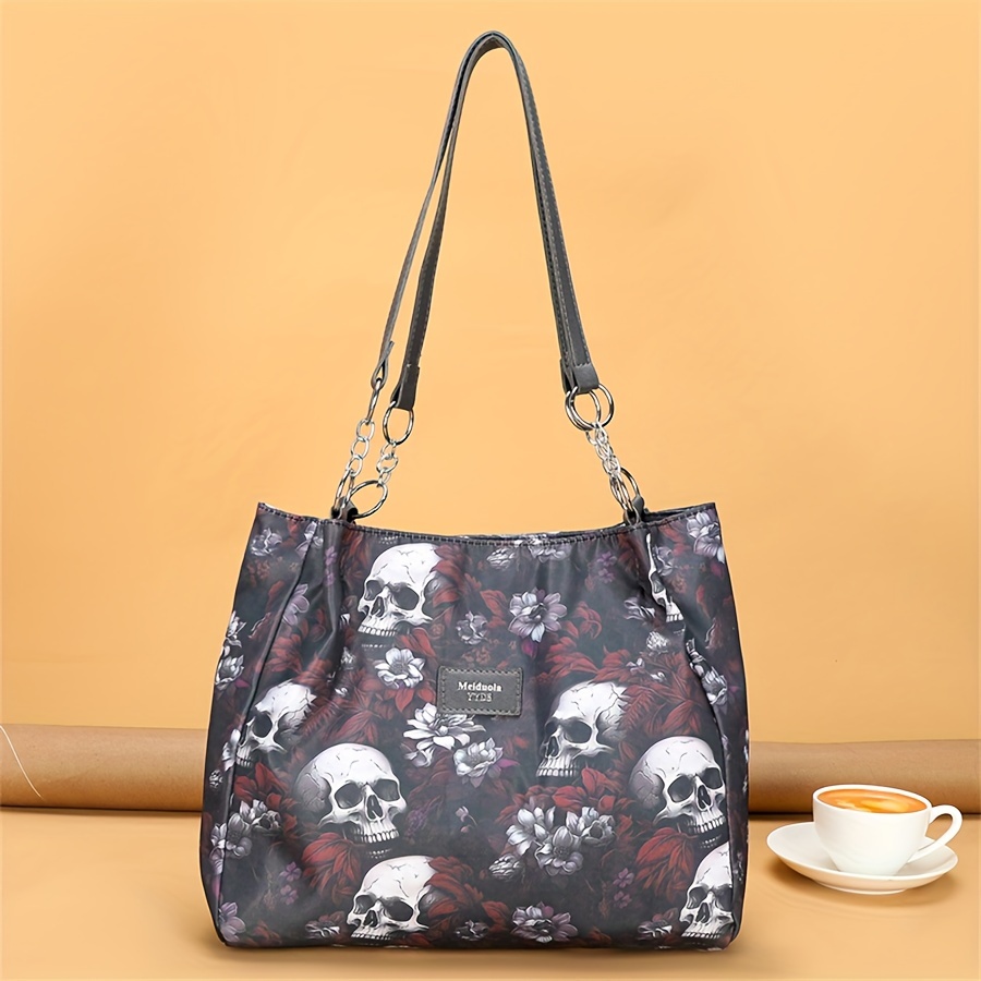 

Skull Tote Bag, Shoulder Bag, Handbag For And , -