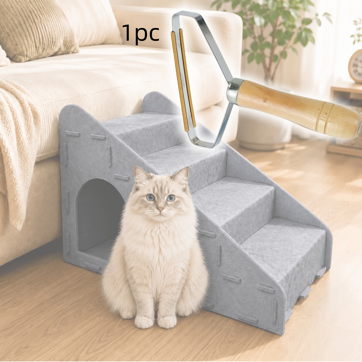 TEMU Pet Hair Remover- Multi-fabric And Carpet Scraper, Deep Cleaning Hair Remover, Suitable For Sofas, Carpets, Pet Beds And Furniture For Cats And