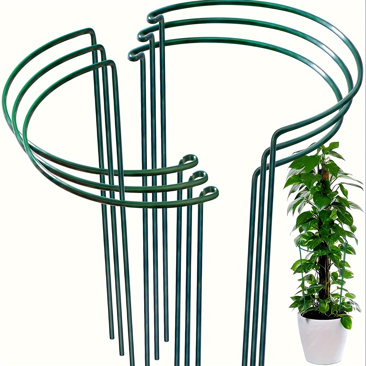

Metal Plant Support Frame - Garden Trellis For Climbing Plants, Greenhouse Frame With Round And Circle Options, Durable Outdoor Plant Support Structure For Potted Plants And Vegetables
