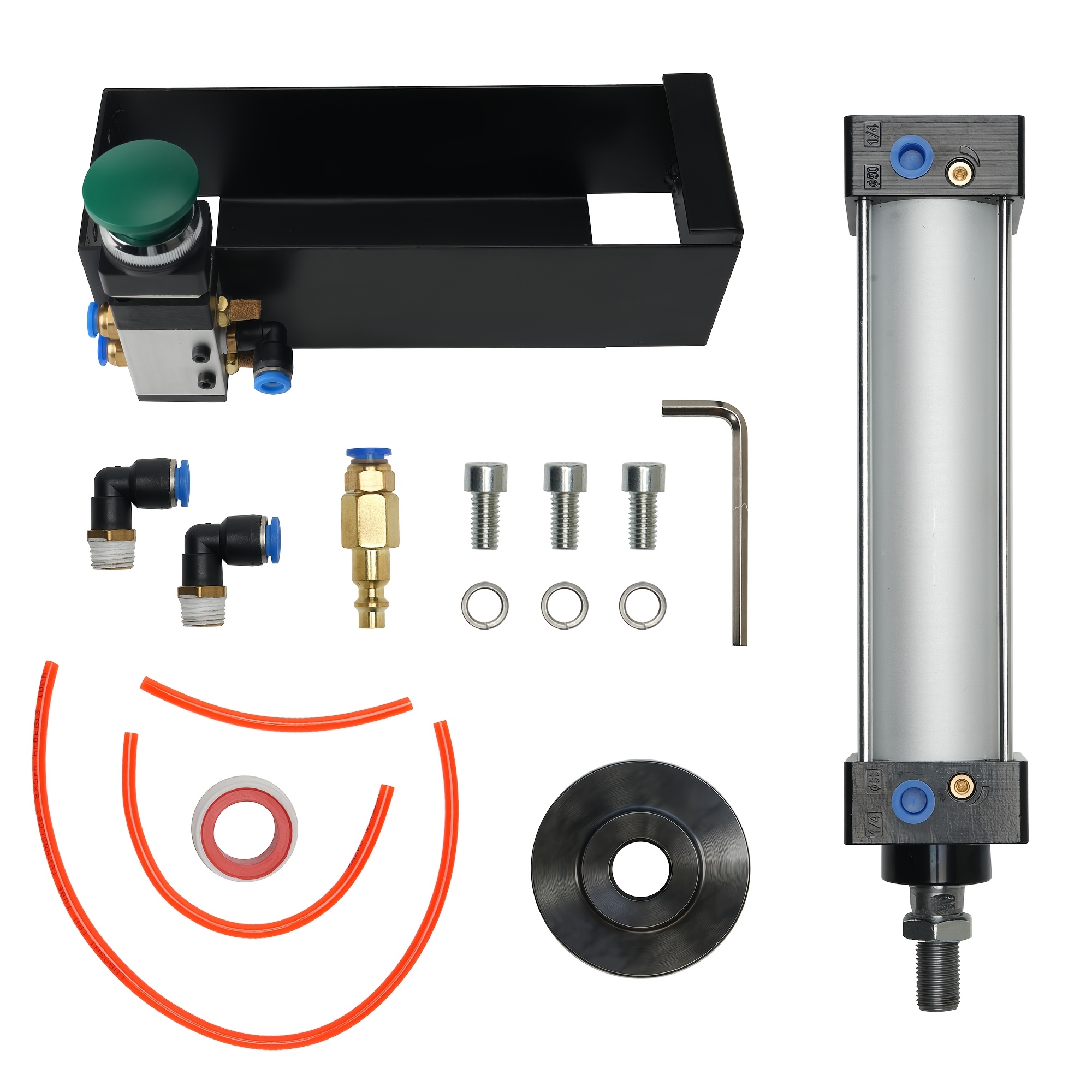TEMU | Heavy Duty Pneumatic Cylinder, Metal, Freestanding, Recycling Tool For Soda And Beer Cans