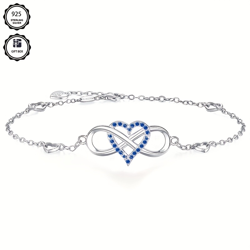Image of 925 Sterling Silvery Ladies Silvery Anklet Summer Round Cubic Synthetic Zirconia Ladies Birthday Anniversary Gift Summer Cool Outfit Beach Vacation With Exquisite Gift Box