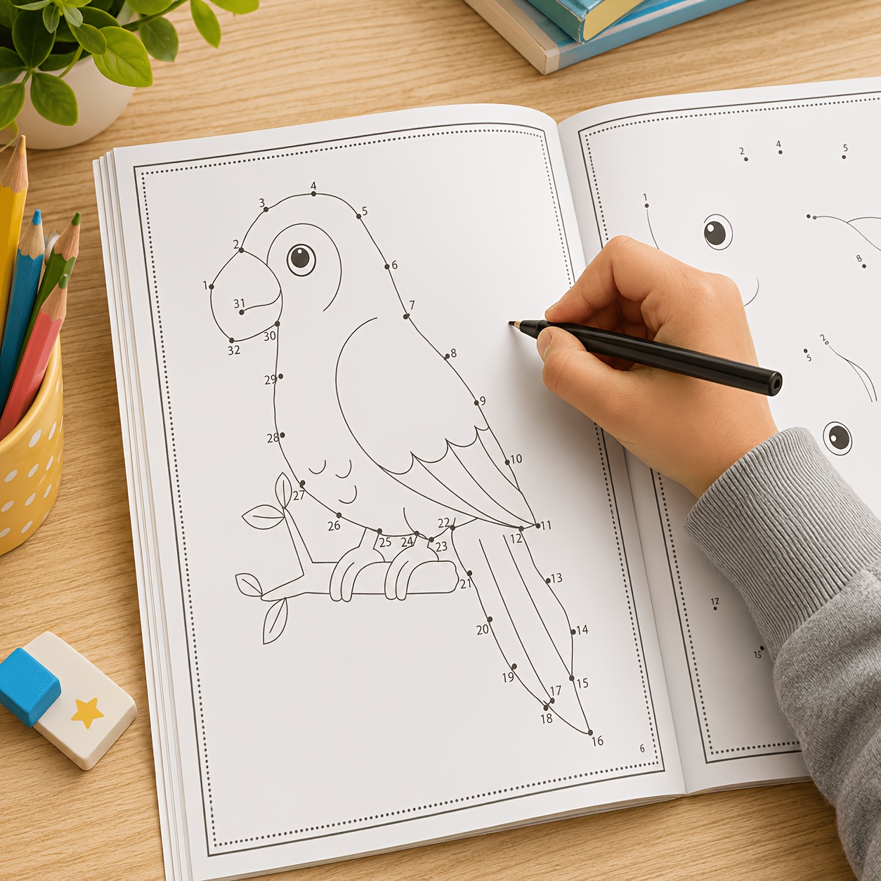 Children's Dot-to-Dot Connect The Numbers Activity Book