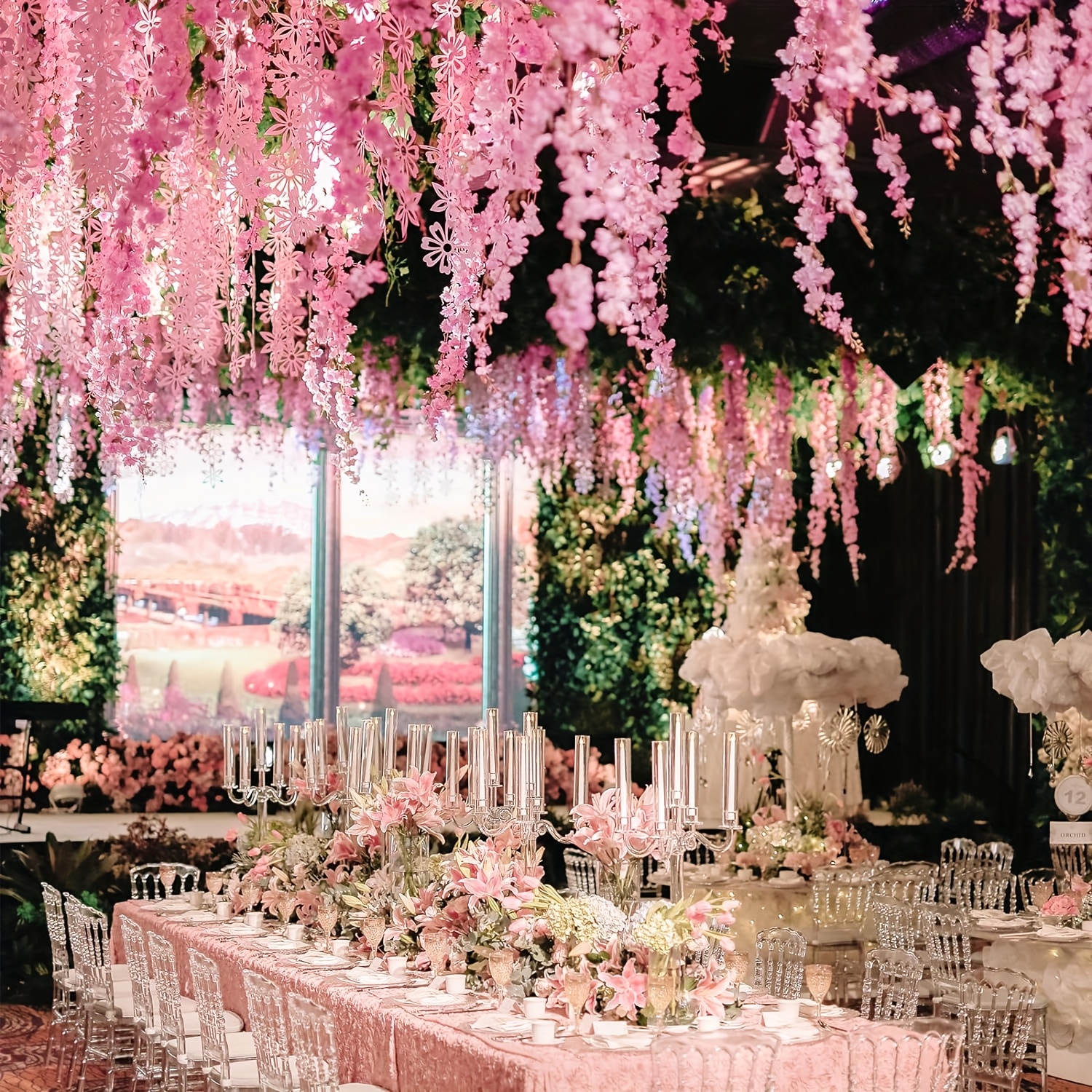 36 pack wisteria hanging flowers wisteria garland - Temu