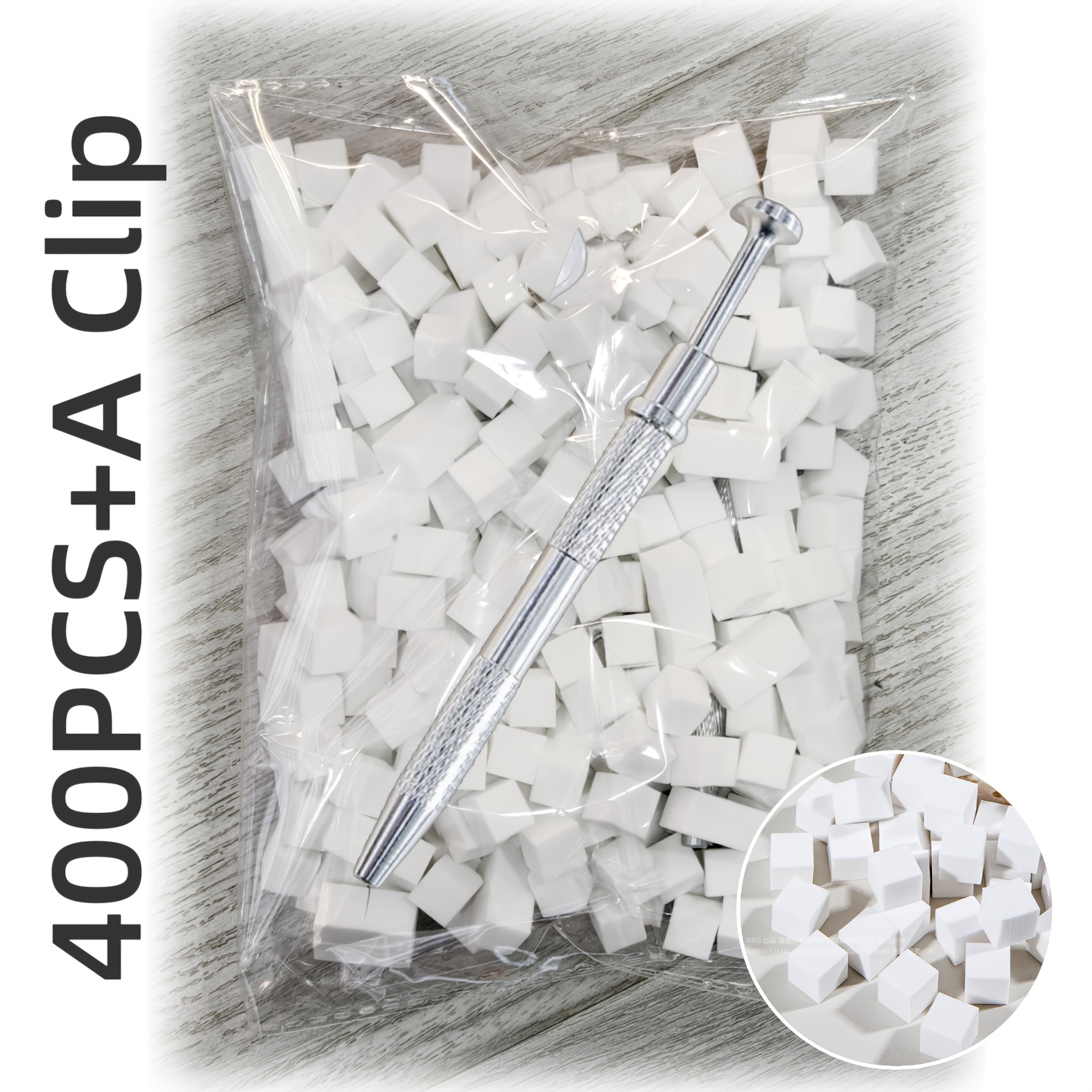 E-shop 400 Stück Schwamm-Spitzen und Clips | Professionelle Nagelkunst Werkzeuge, Langlebiger Großpackung - Aluminium Material