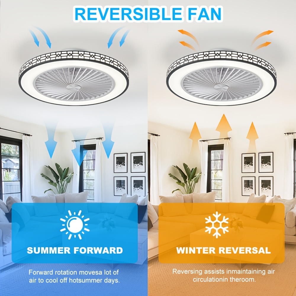 50cm Smart Ceiling Fan with Motorized Light Dimmer & Mosquito Killer