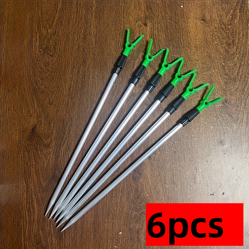 E-shop 4/6 Stück Teleskop Angelrutenhalter - Verstellbarer Boden-Strand--Rutenhalter, geeignet für Ufer und Sandstrände, für Outdoor-Angeln und
