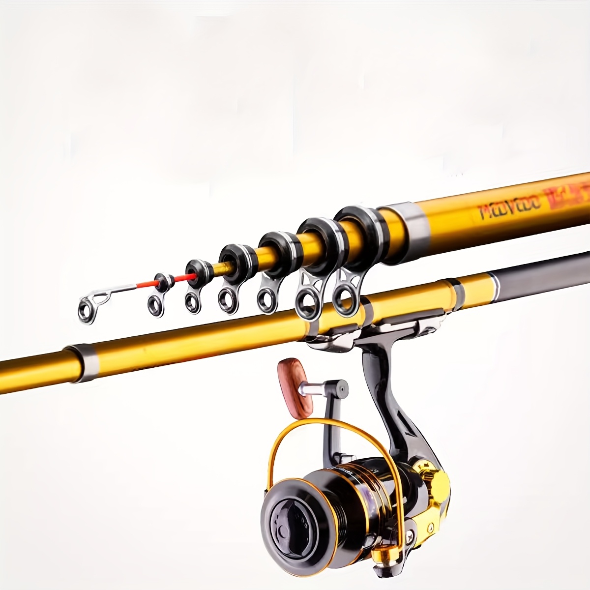 1pc/* portable retractable soft tail small rock fishing rod, fiberglass  retractable small raft rod, colorful soft tail design, three sizes from, 