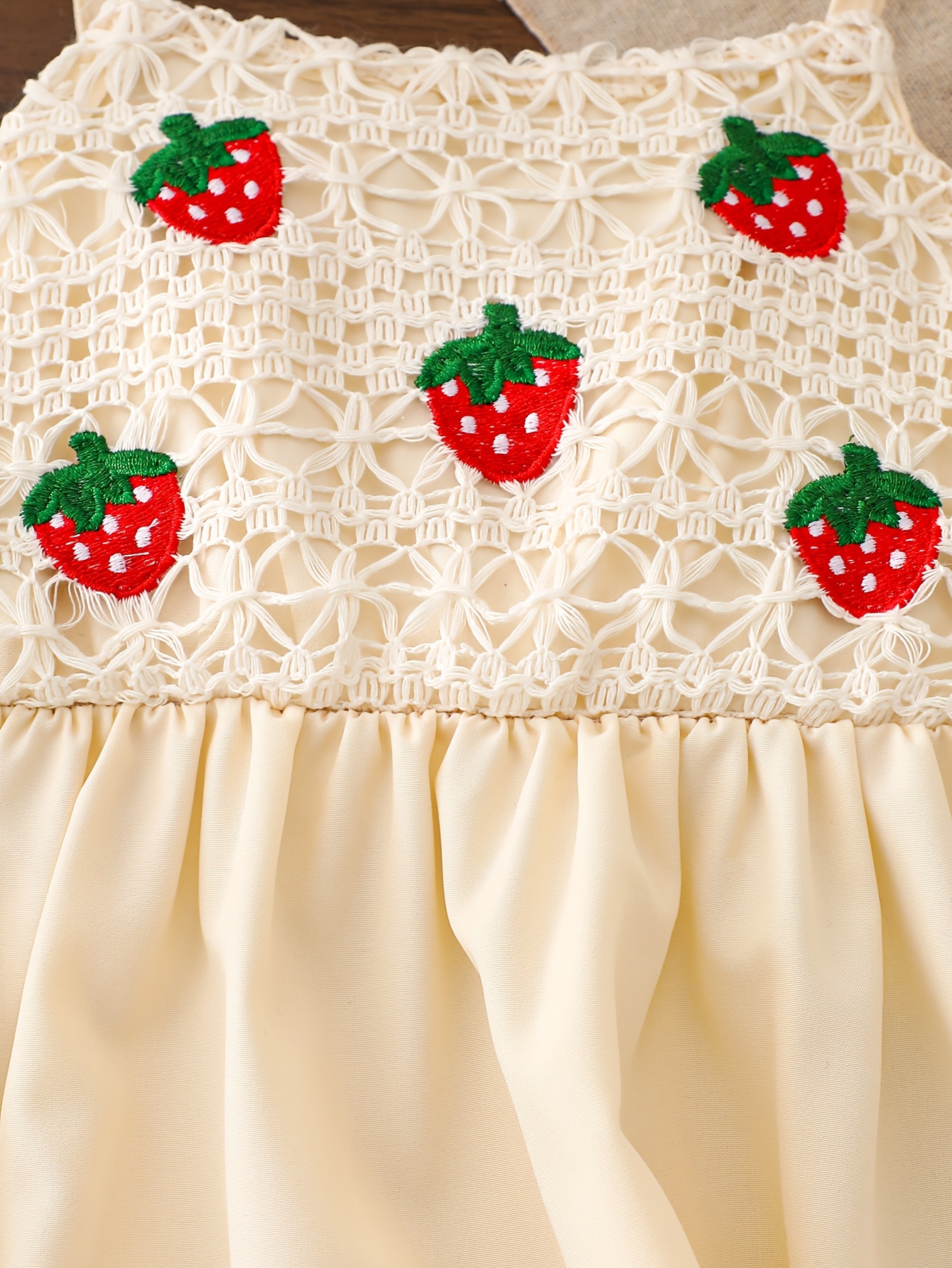 girls strawberry crochet dress matching bag sleeveless - Temu United Kingdom