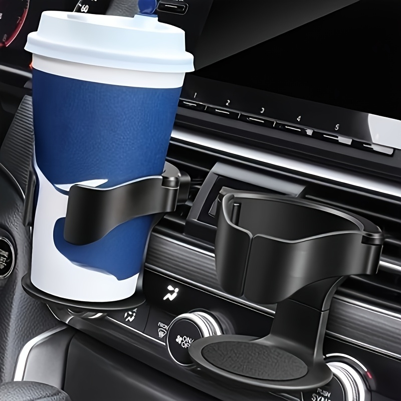TEMU 2pcs Adjustable Car Cup Holder Set, Air Vent Drink Holder For Coffee Bottles/cans, Beverage Stand, Sports Car Additions, Compatible With Bottles