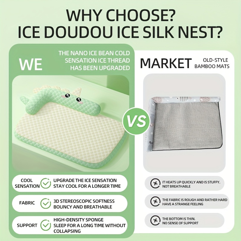 dog bed for summer removable and washable suitable for small breeds like bichon and teddy featuring a cool mat Product details 5