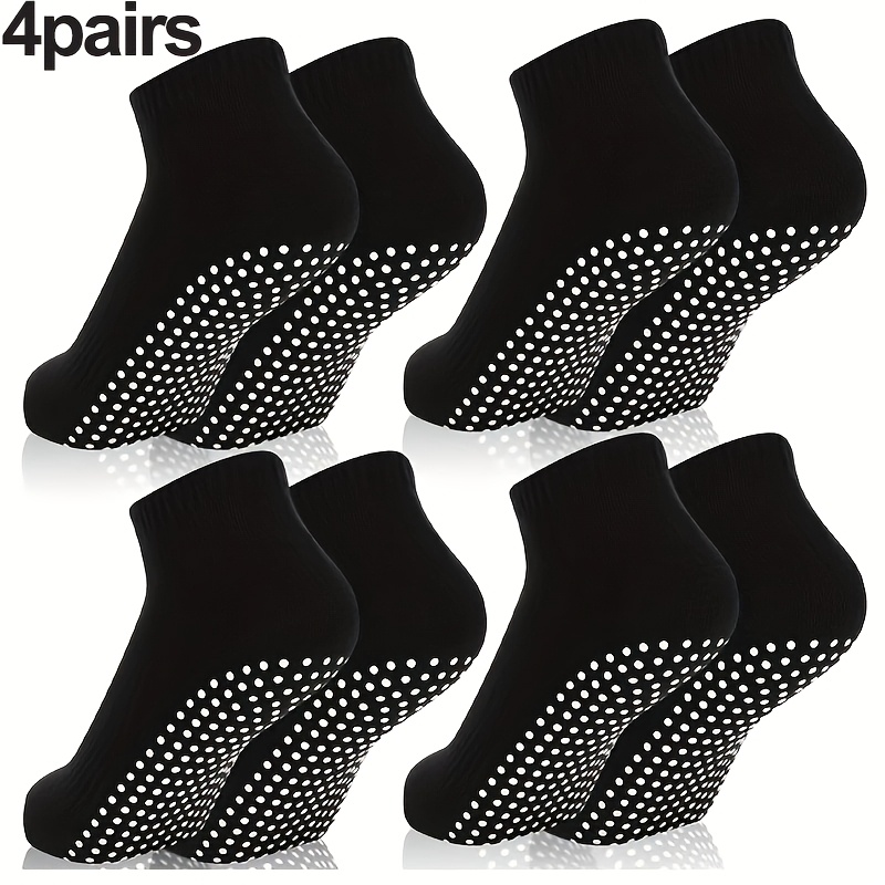 Image of 4 Pairs Anti-slip Teen Socks, Black And White Sailor Non-slip Socks, Suitable 0-12, Boys And Girls, School, Outdoor Leisure Sports, Best Gift, Fall And Winter Clothes