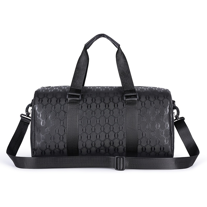 Image of 2025 Men's Geometric Hexagon Gym Bag, Large Capacity Lightweight Travel Sports Duffel, Adjustable Shoulder Strap, Fabric, Multi-use Bag For Business, Casual, And Fitness, Sturdy Handle