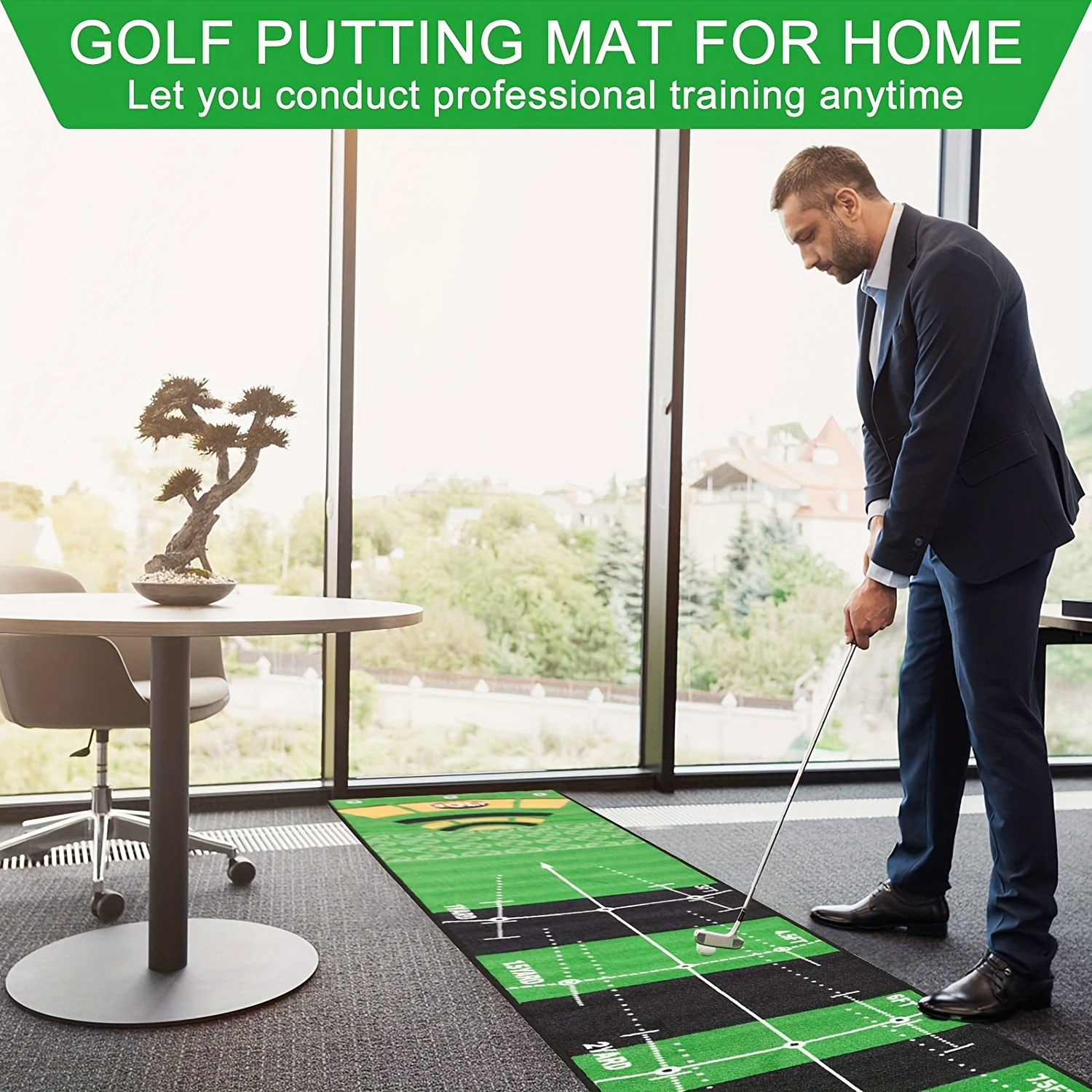 1pc golf putting mat thick smooth practice putting pad for indoor home office golf practice golf training details 0