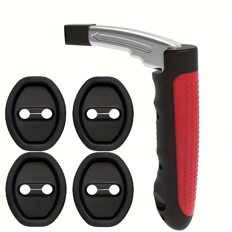 Image of Portable Vehicle Support Handle With 4 Car Door Lock Protector Pads, A 3-in-1 Assist For Elderly Individuals, Including A Window Breaker And Car Standing Aids Are Able