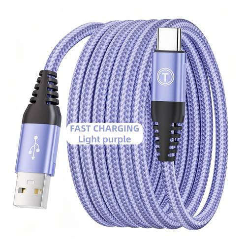 Cavo USB-C a ricarica rapida da 30W compatibile con iPhone, Samsung e tutti i dispositivi USB-C | Robusto cavo intrecciato ad alta velocità per ricarica e sincronizzazione, texture opaca, connettore maschio-maschio