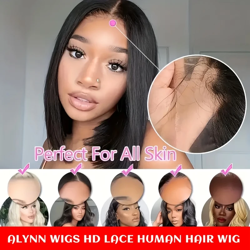 bob wig huamn hair glueless wigs 250 13x6 full straight human hair wigs hd straight lace frontal wig brazilian long bone straight human hair lace front wigs for women 1 human hair wig with baby hair details 7