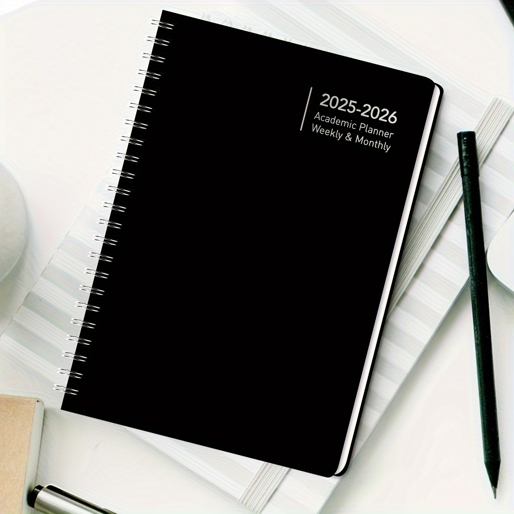 

Trees 2025-2026 Academic Planner Notebook - Monthly & Weekly Agenda, To-do List, , Sleek Black With White Lettering, Ideal For Students & Professionals