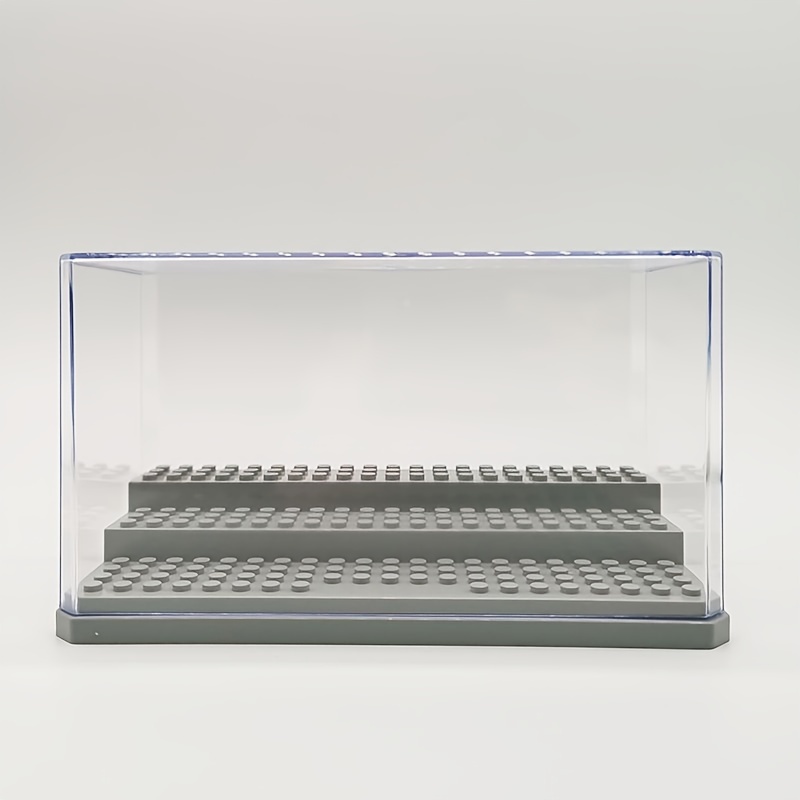 TEMU 3-tier Acrylic Display Case With - Dustproof Collectible For Building Blocks, Figurines, And Model Storage Box