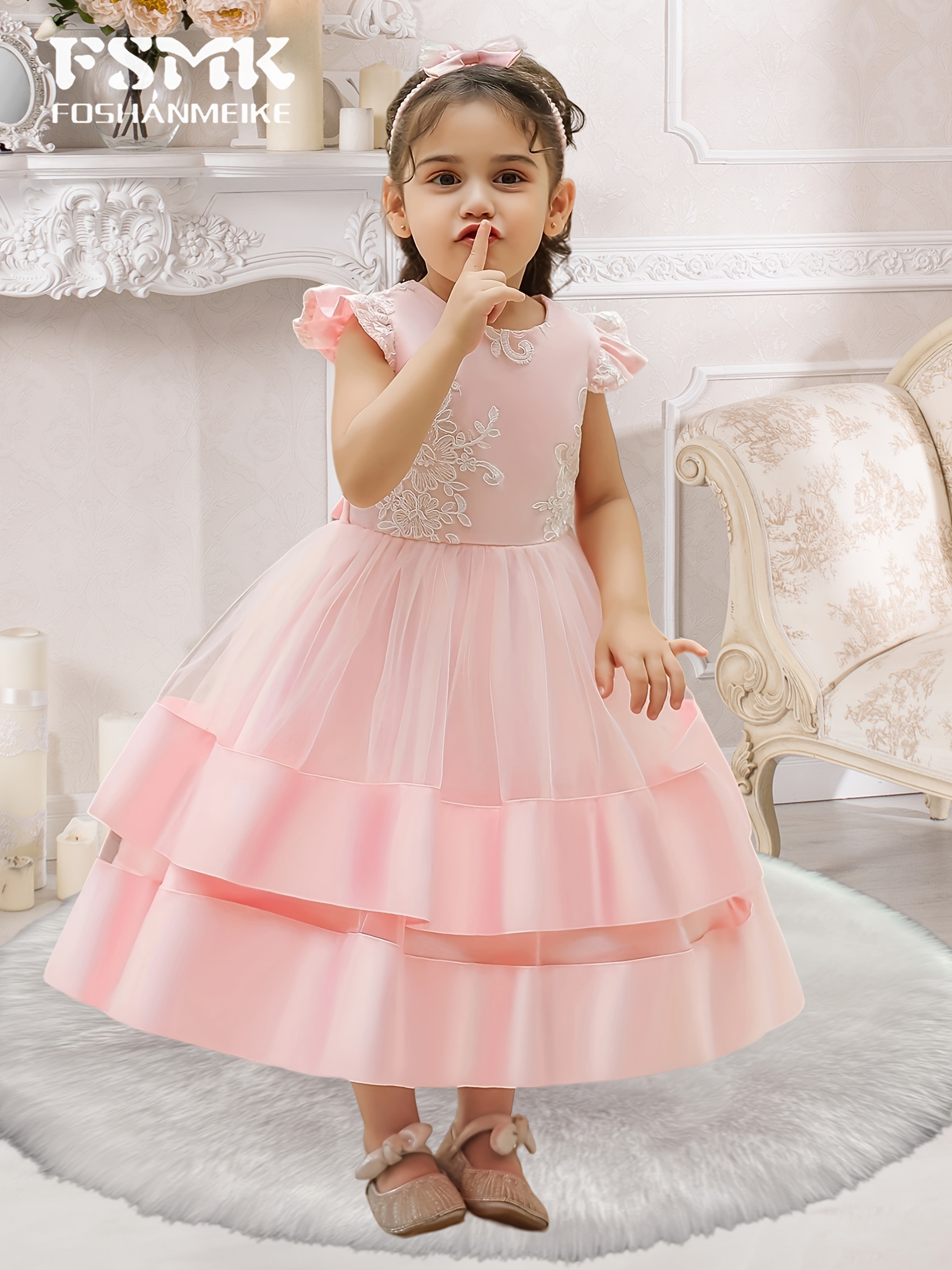 Baby Girl One Year Old Dress Princess Dress Twill Thick - Temu