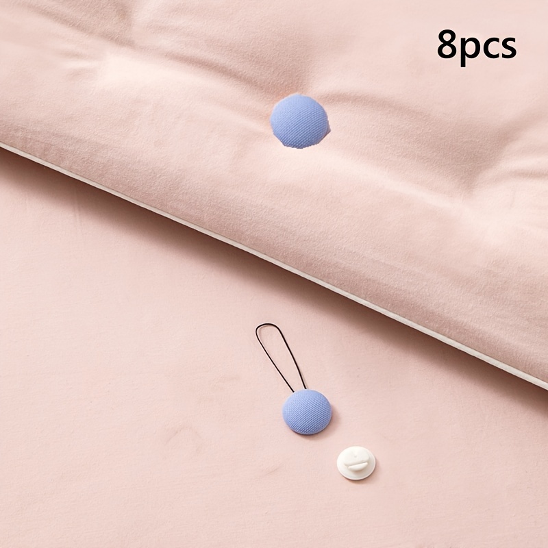 6pcs quilt holder set   needle free   clips for secure bedding hand washable mixed color with storage pouch details 5