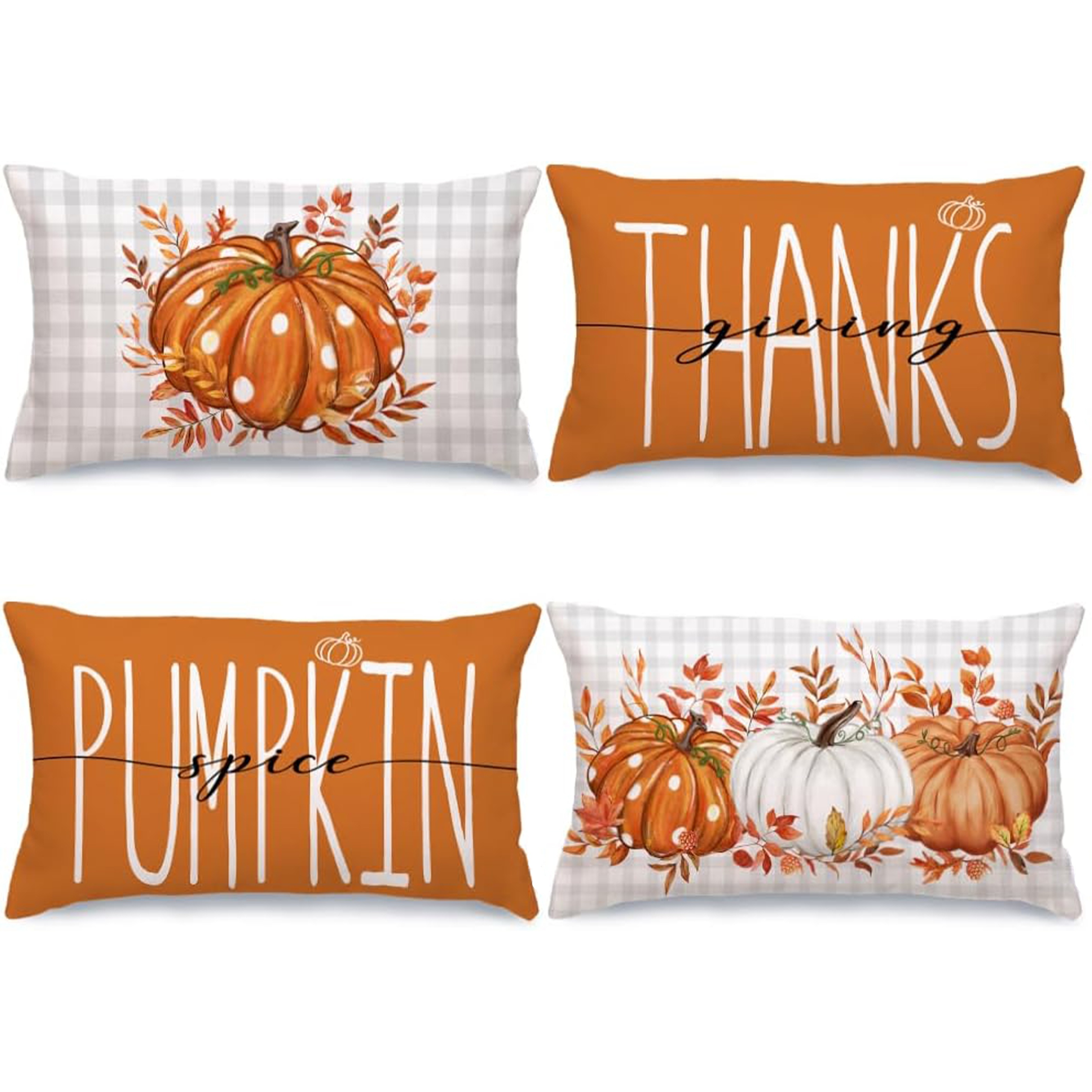 

4pcs, Fall Decorative , Fall Decor For Couch12x20inch ( , No )