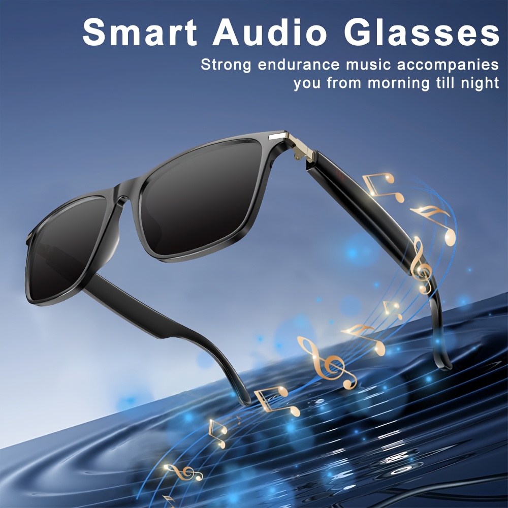 AI Smart Bril, 100+ Talen Real-Time Vertaling, Ingebouwde ChatGPT, Audio Bril met Microfoon & Speaker, HD Handsfree Bellen, Hi-Fi Muziek, Fotochrome Lenzen, Lichtgewicht Frame voor Autorijden, Dagelijks & Kantoor, Perfect Cadeau voor de Feestdagen & Valentijnsdag