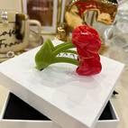 1pc delicate and cute cherry shaped womens hair clips red acetate hair accessories elegant shark style semi high bun clips suitable for valentines day new years eve party accessories party favours