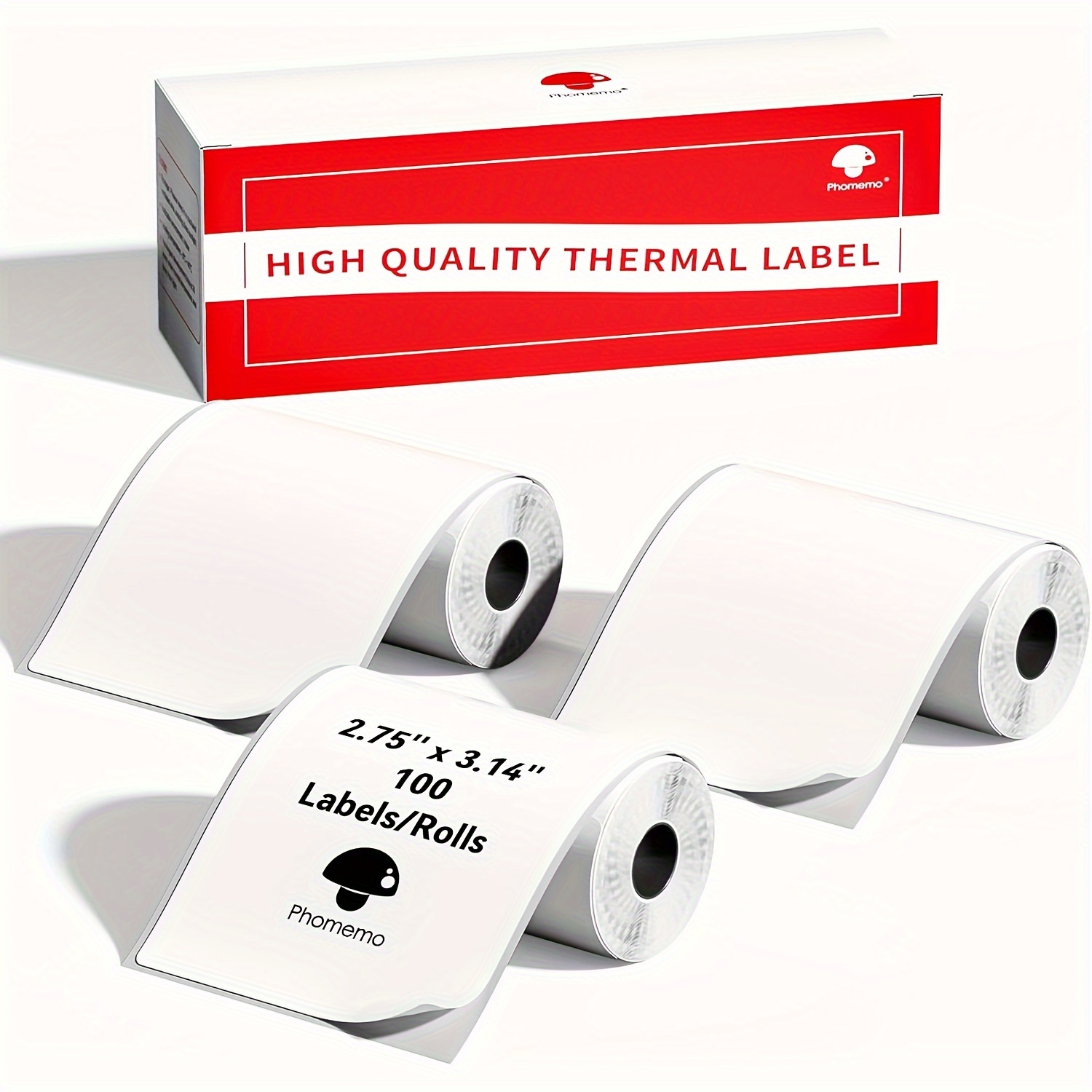 For Phomemo M220/m221/ Self-adhesive Rolls, Rectangular Label Rolls, 70x80mm/70x40mm/60x40mm/60x80mm For Phomemo M220/m221/ Label Printers, 3 Rolls Per Size